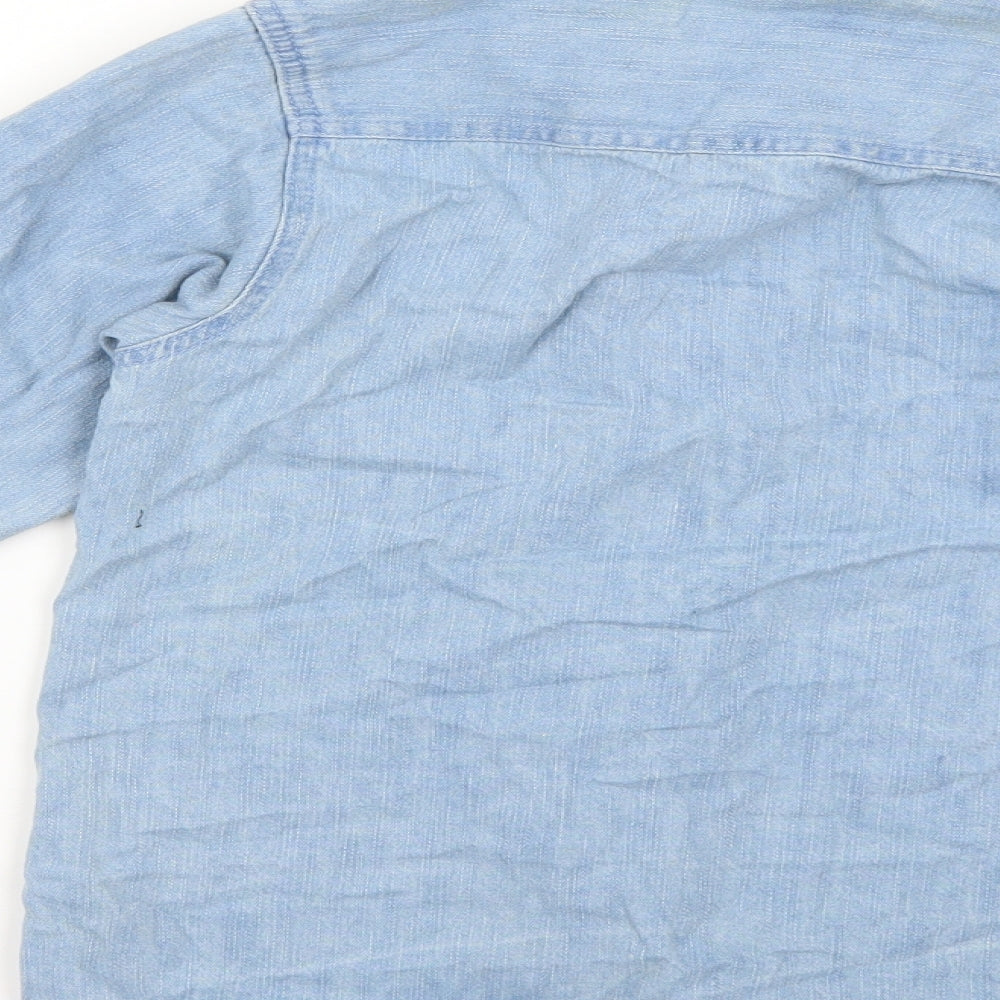 Hullabaloo Boys Blue   Basic Button-Up Size 11-12 Years