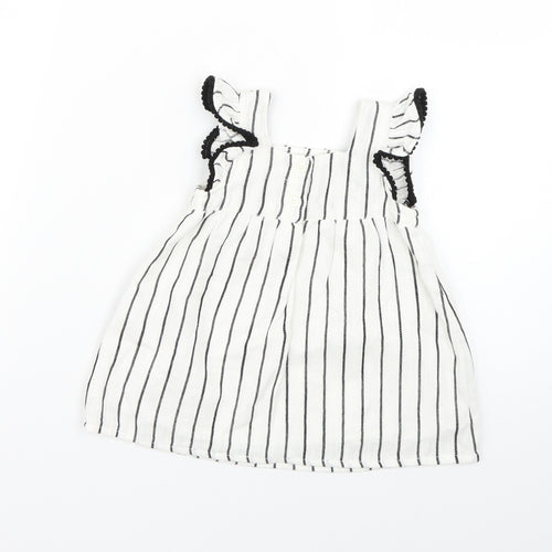 Primark Baby White Striped  Fit & Flare  Size 3-6 Months