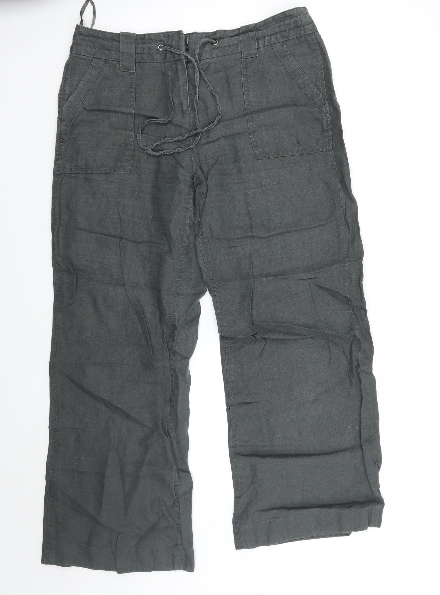 Monsoon Womens Grey   Trousers  Size 12 L27 in