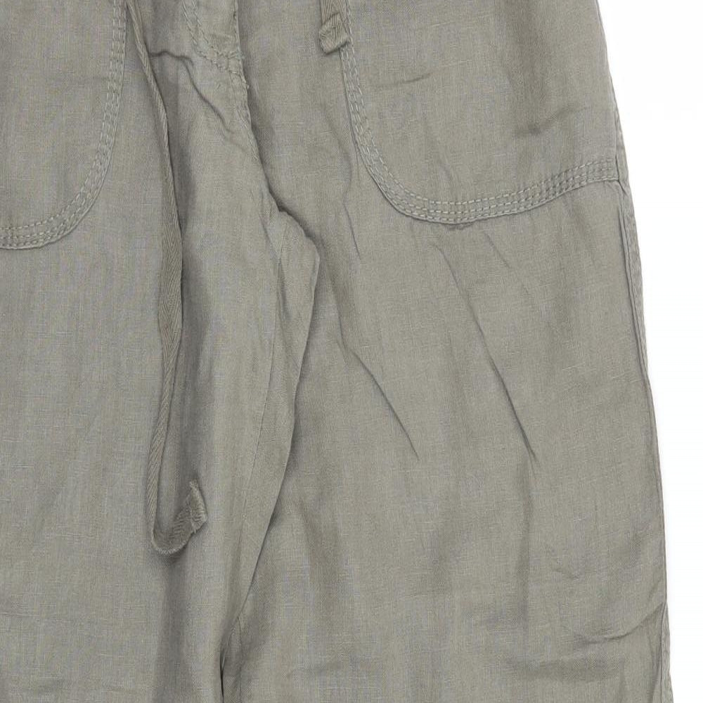 Denim & Co. Womens Green   Trousers  Size 10 L30 in