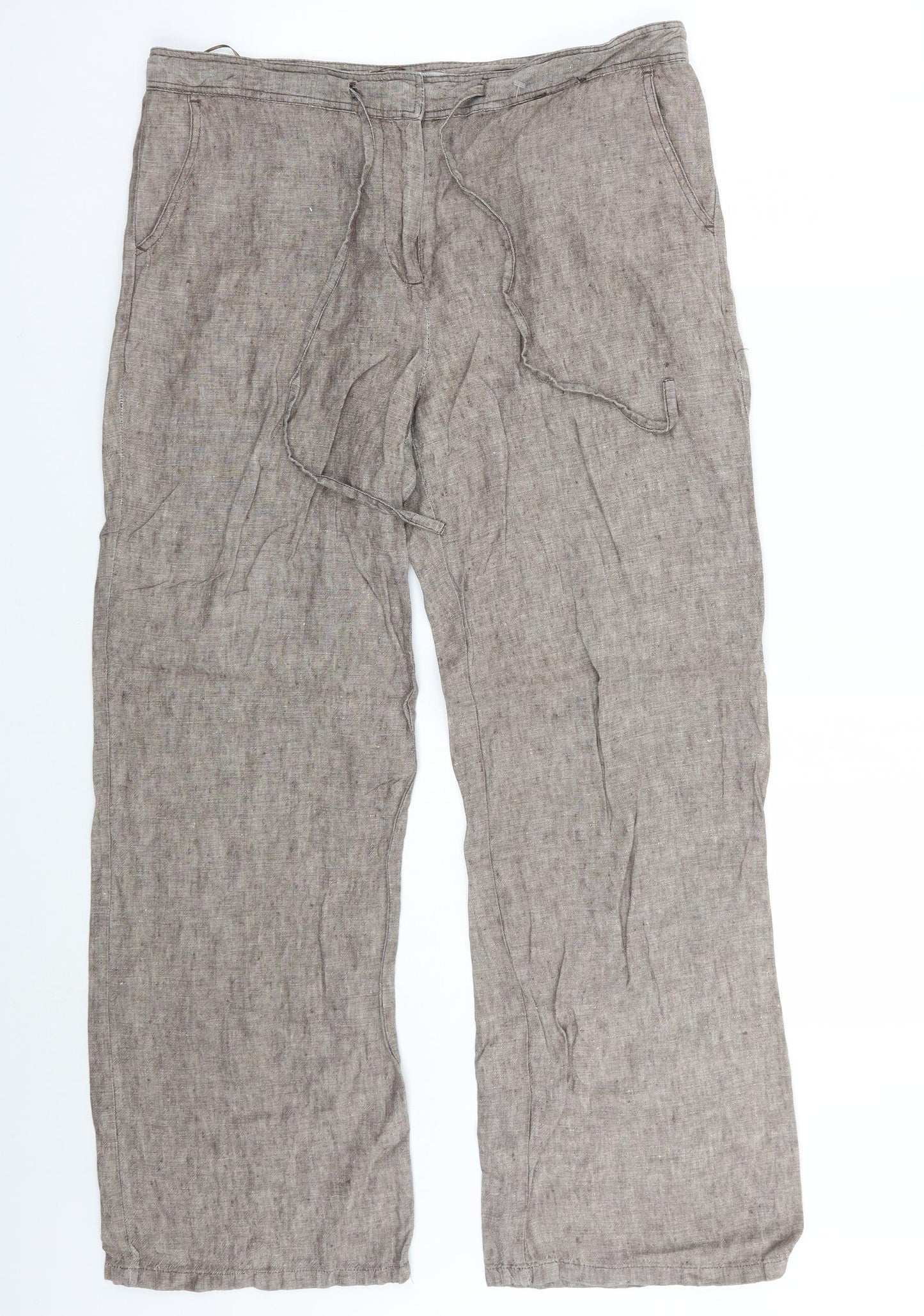 TU Womens Beige   Trousers  Size 14 L28 in