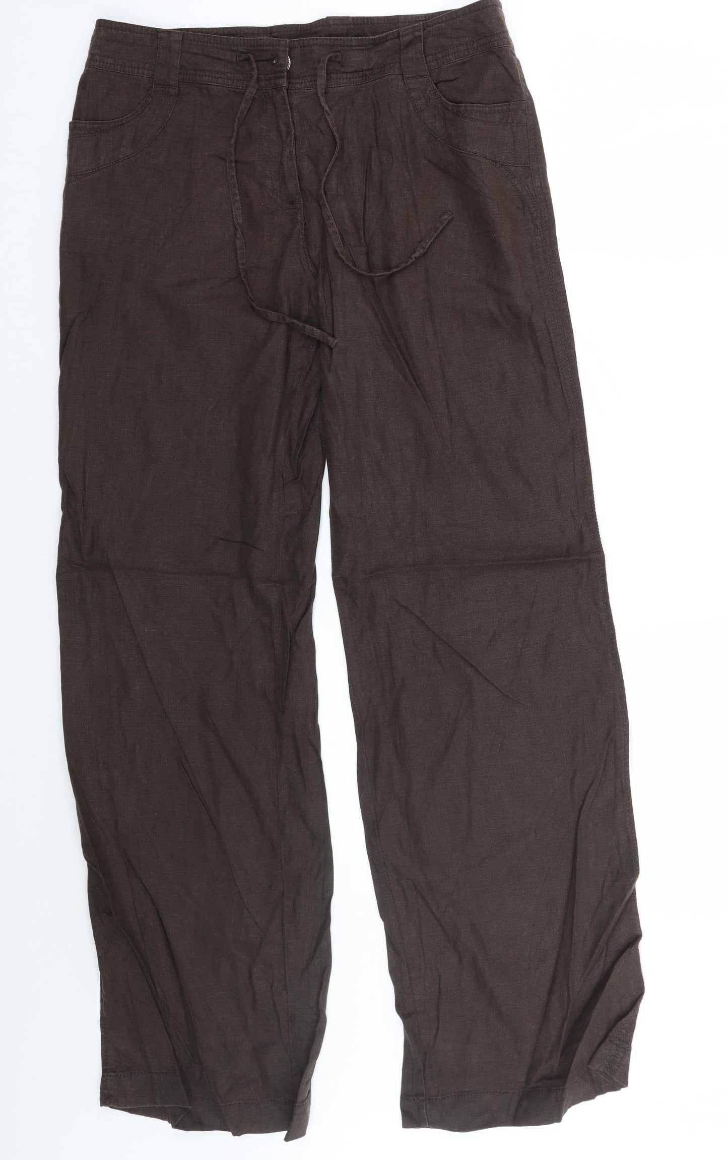 NEXT Womens Brown   Trousers  Size 12 L32 in