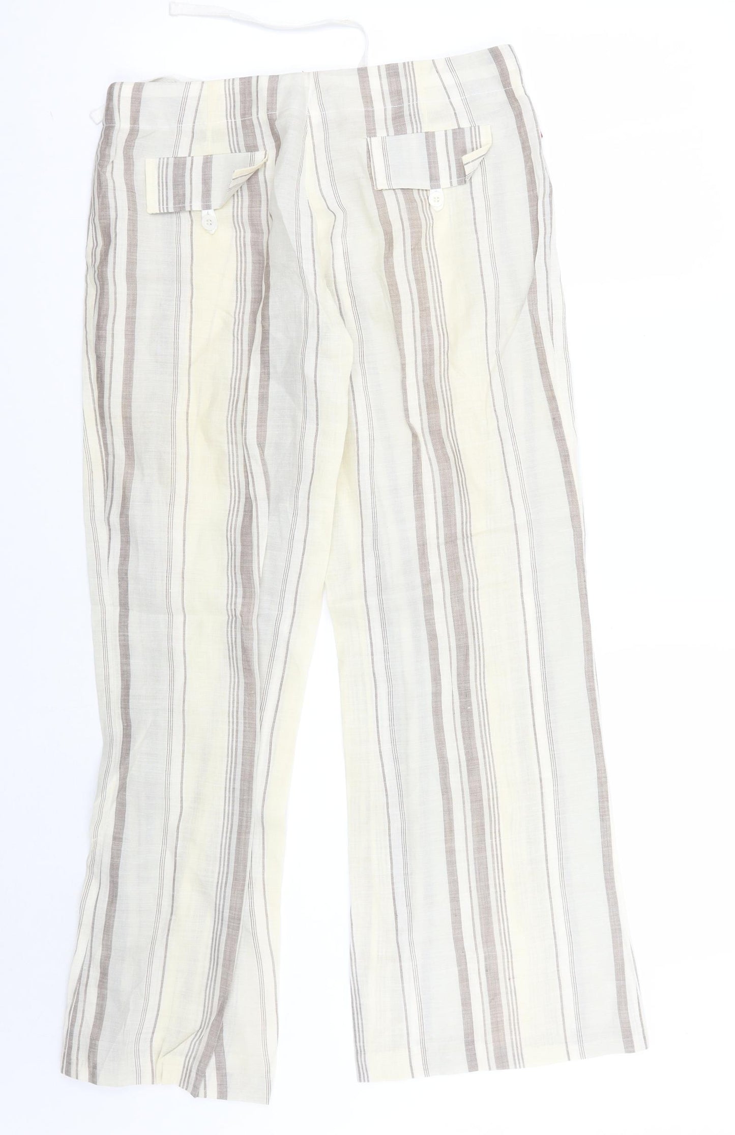 Influence Womens Ivory Striped  Sweatpants Trousers Size 32 L28 in