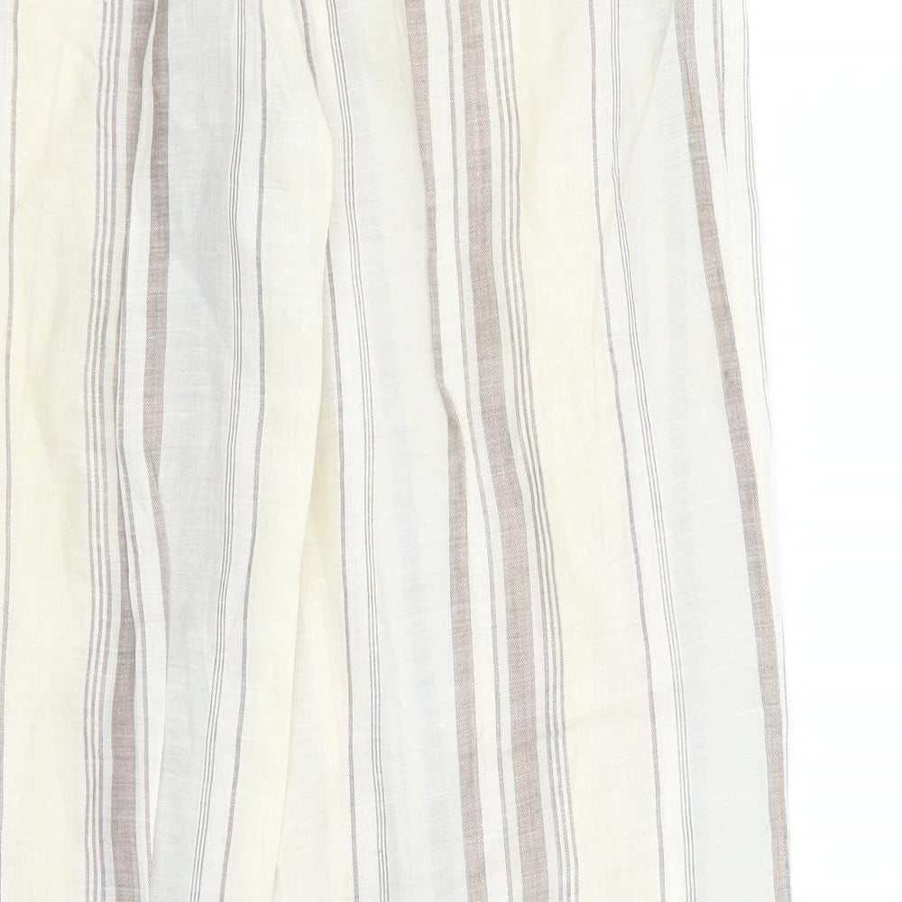 Influence Womens Ivory Striped  Sweatpants Trousers Size 32 L28 in