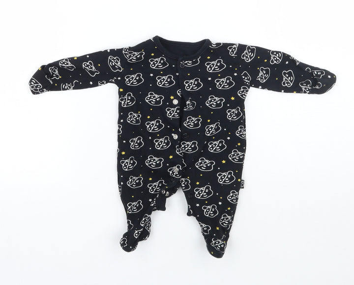 George Baby Black Geometric Babygrow One-Piece Size Newborn - children in need