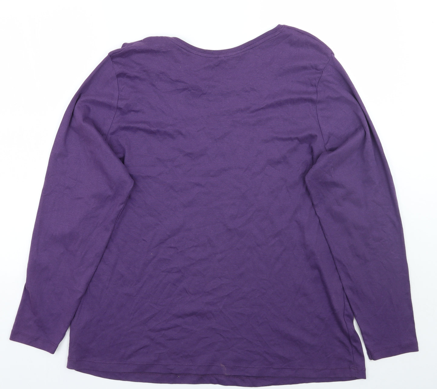 Evans Womens Purple   Basic T-Shirt Size 22