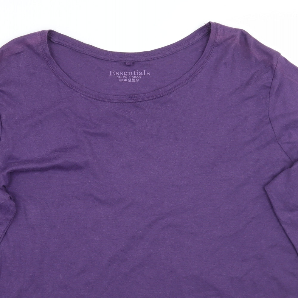 Evans Womens Purple   Basic T-Shirt Size 22