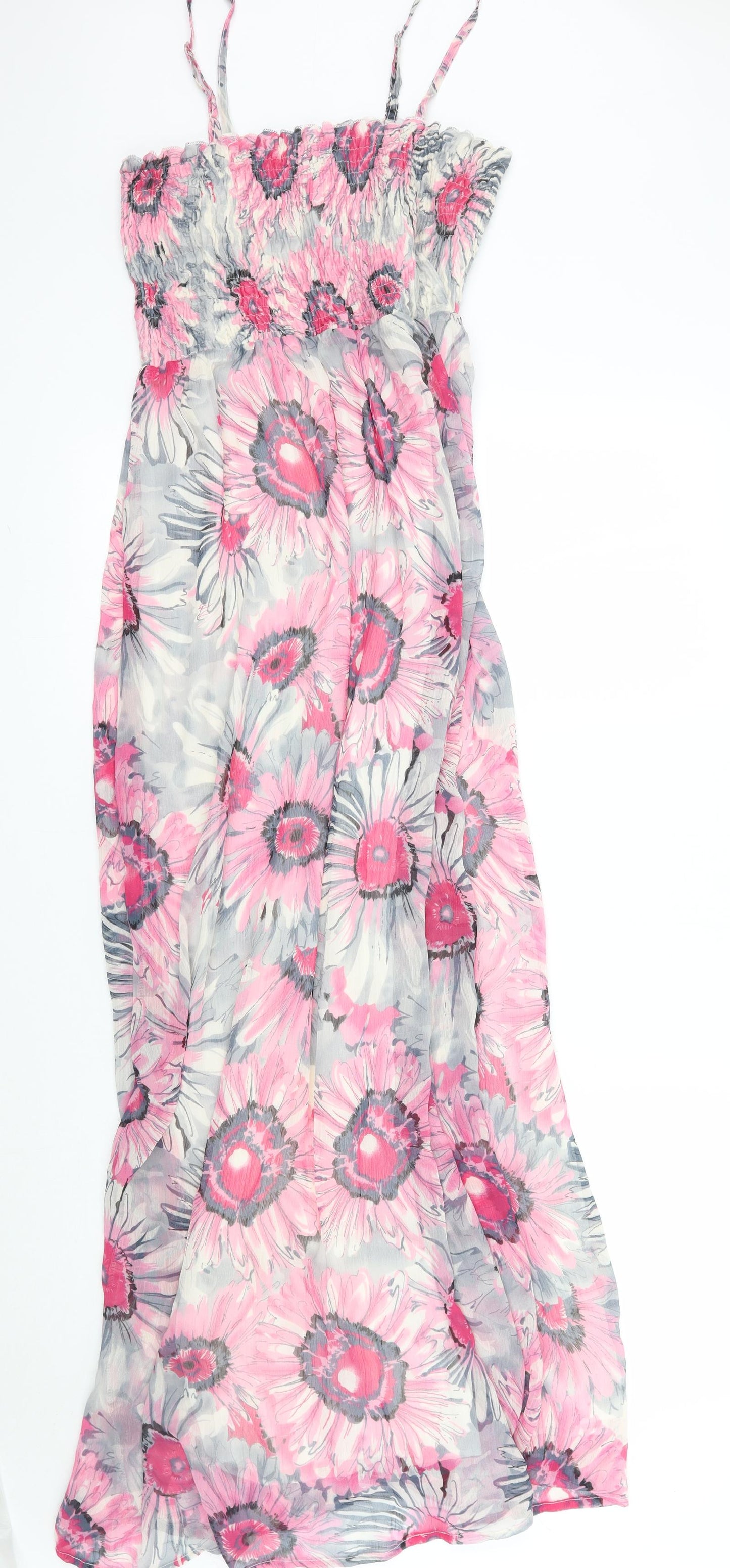 Mela Loves London Womens Pink Floral  A-Line  Size M