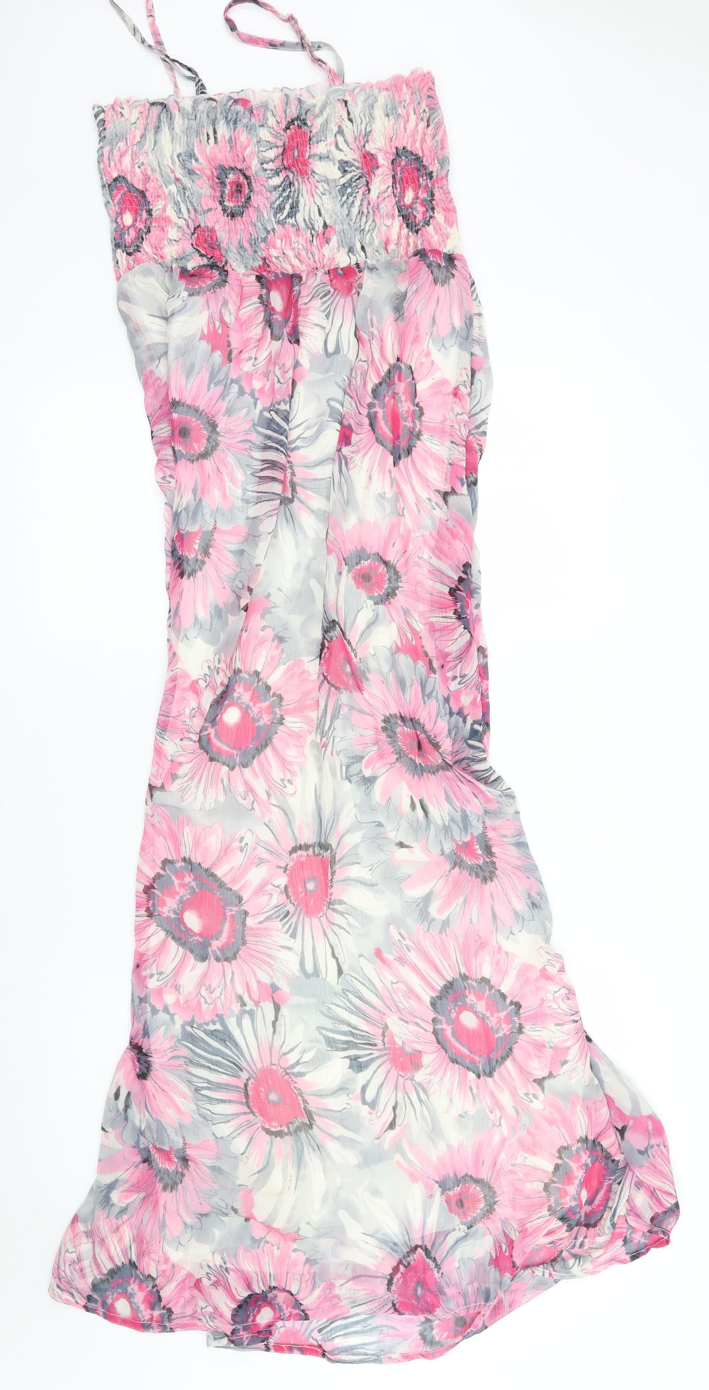 Mela Loves London Womens Pink Floral  A-Line  Size M