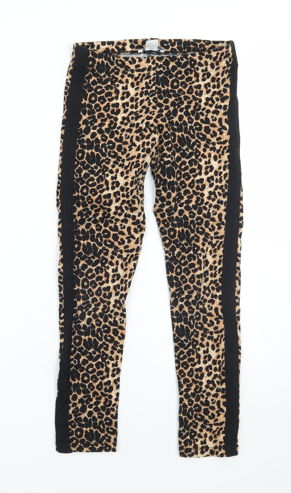 Primark Girls Brown Animal Print  Jegging Trousers Size 9 Years
