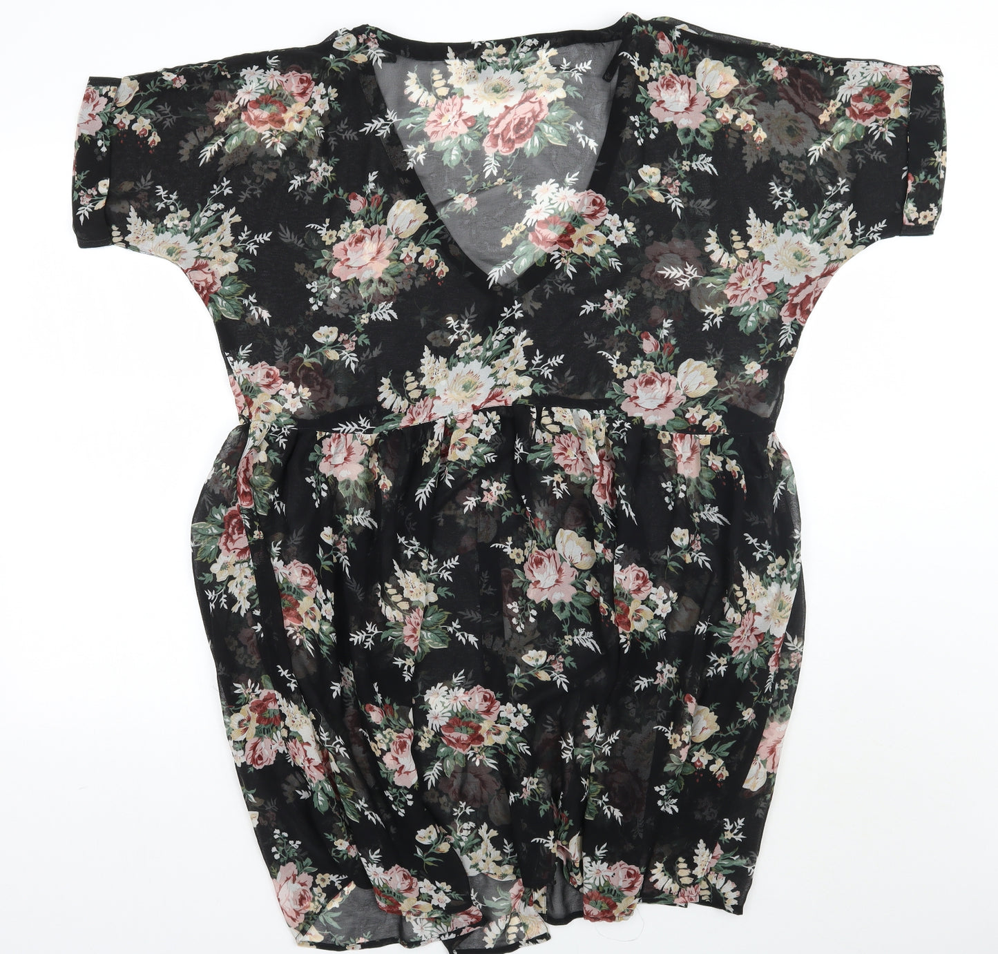 ASOS Womens Black Floral  A-Line  Size 16