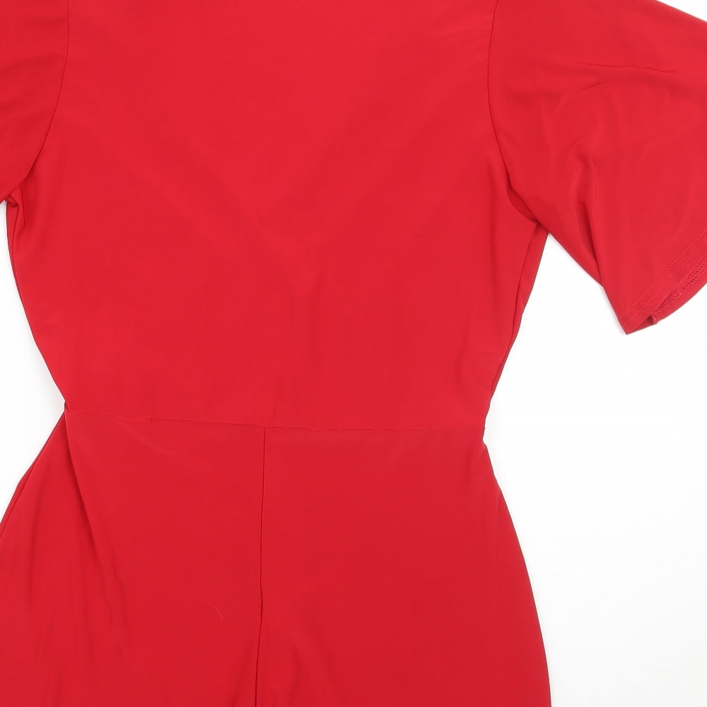 Missguided Womens Red   Playsuit One-Piece Size 10