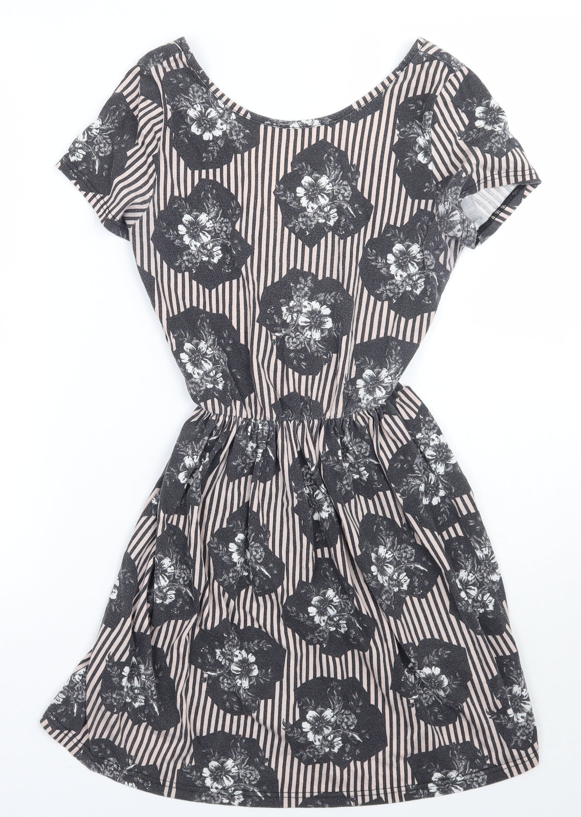 Topshop Womens Beige Floral  A-Line  Size 6