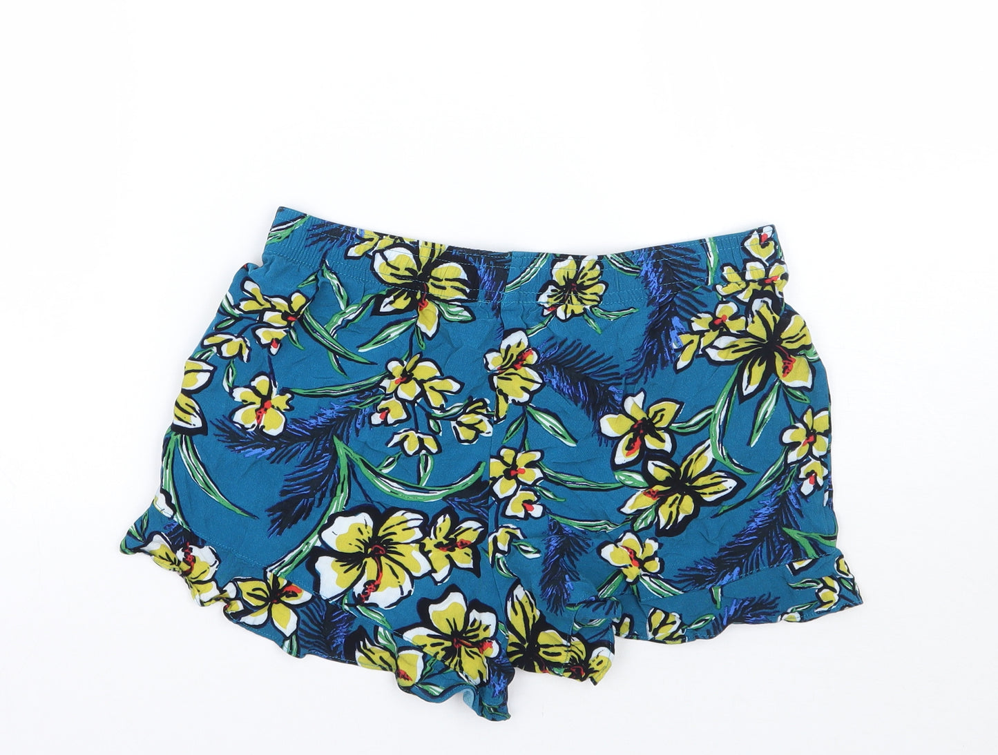 Papaya Womens Blue Floral  Bermuda Shorts Size 8