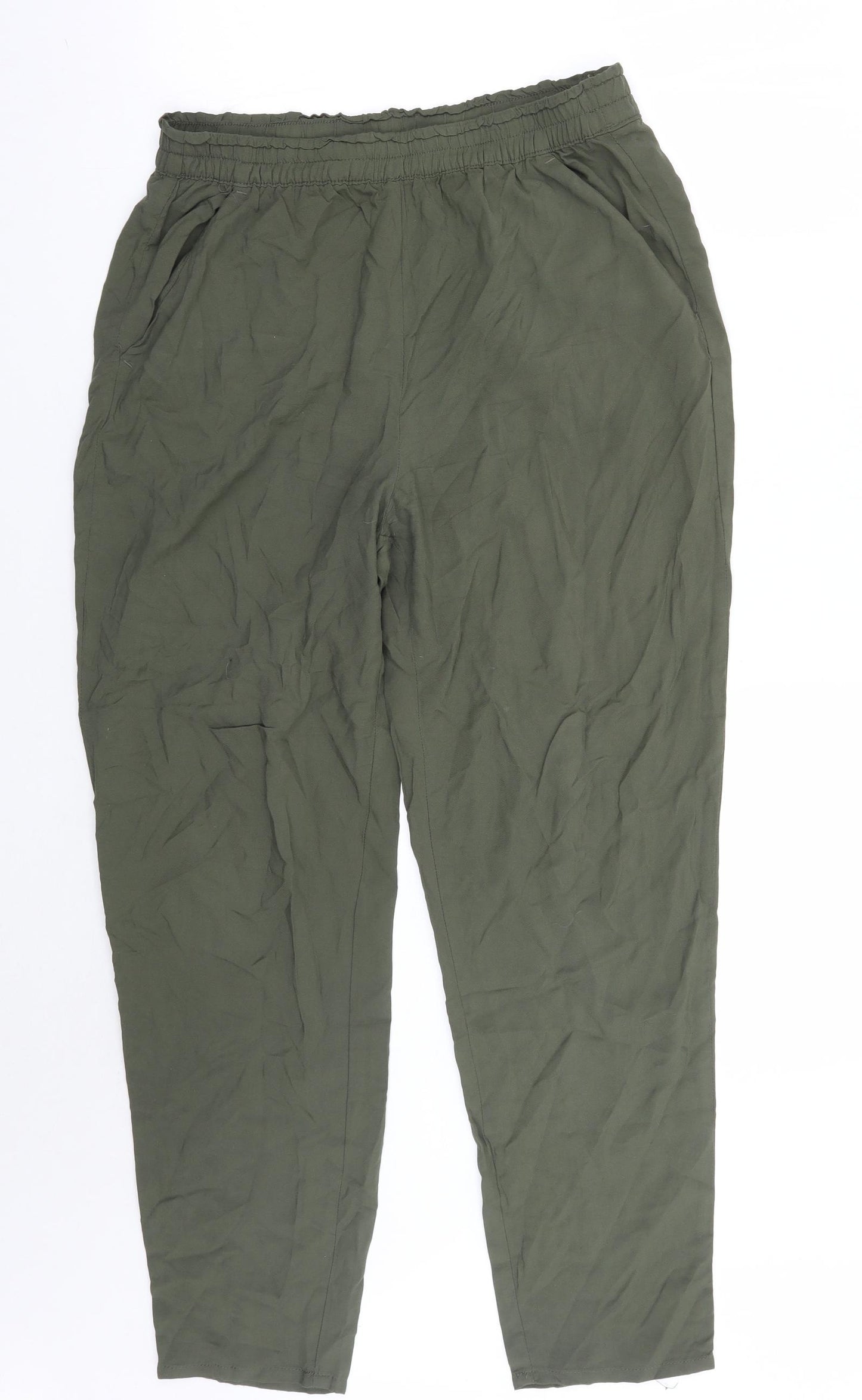 H&M Womens Green   Trousers  Size 12 L28 in
