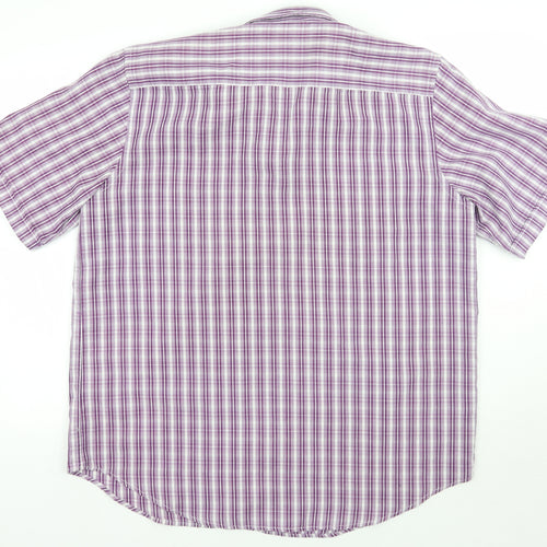 F&F Mens Purple Striped   Button-Up Size L