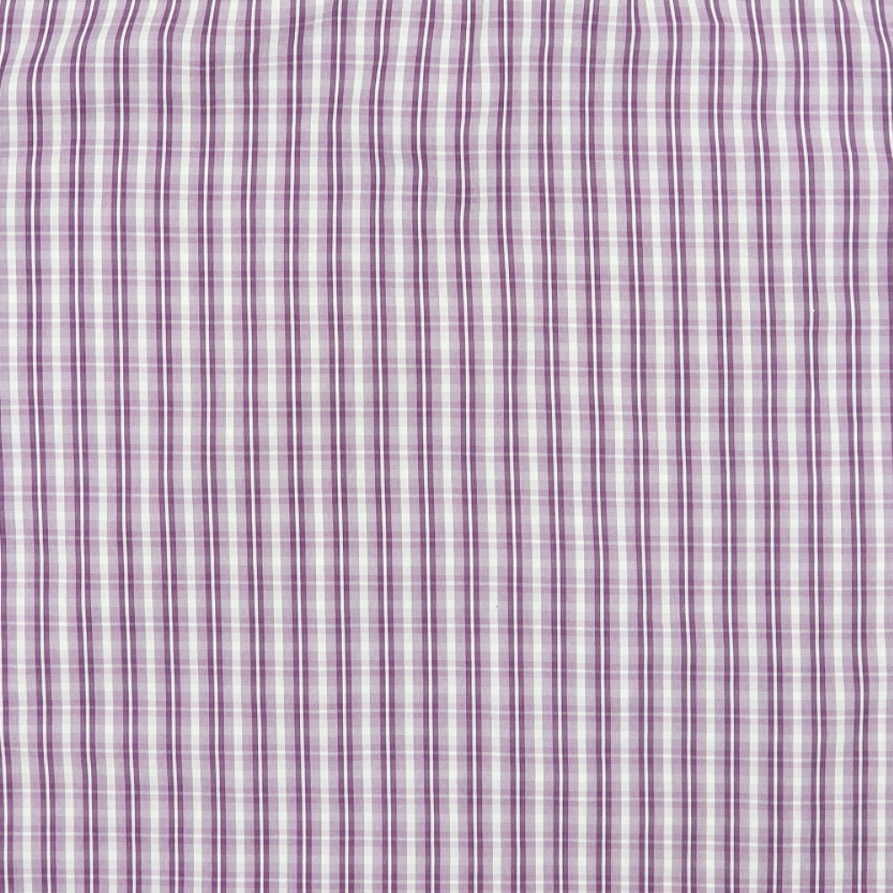F&F Mens Purple Striped   Button-Up Size L