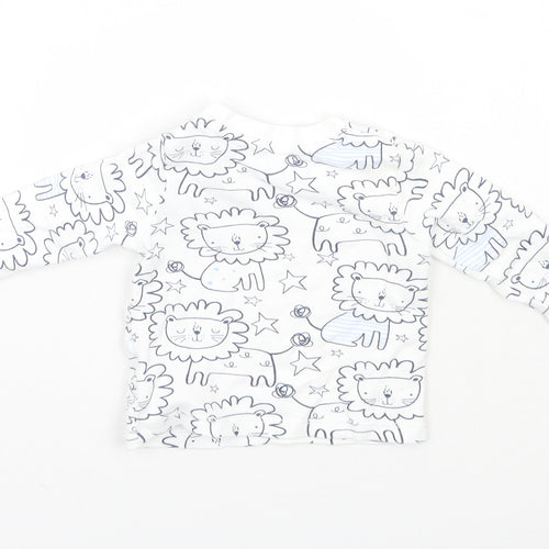 F&F Baby White Geometric  Basic T-Shirt Size 0-3 Months