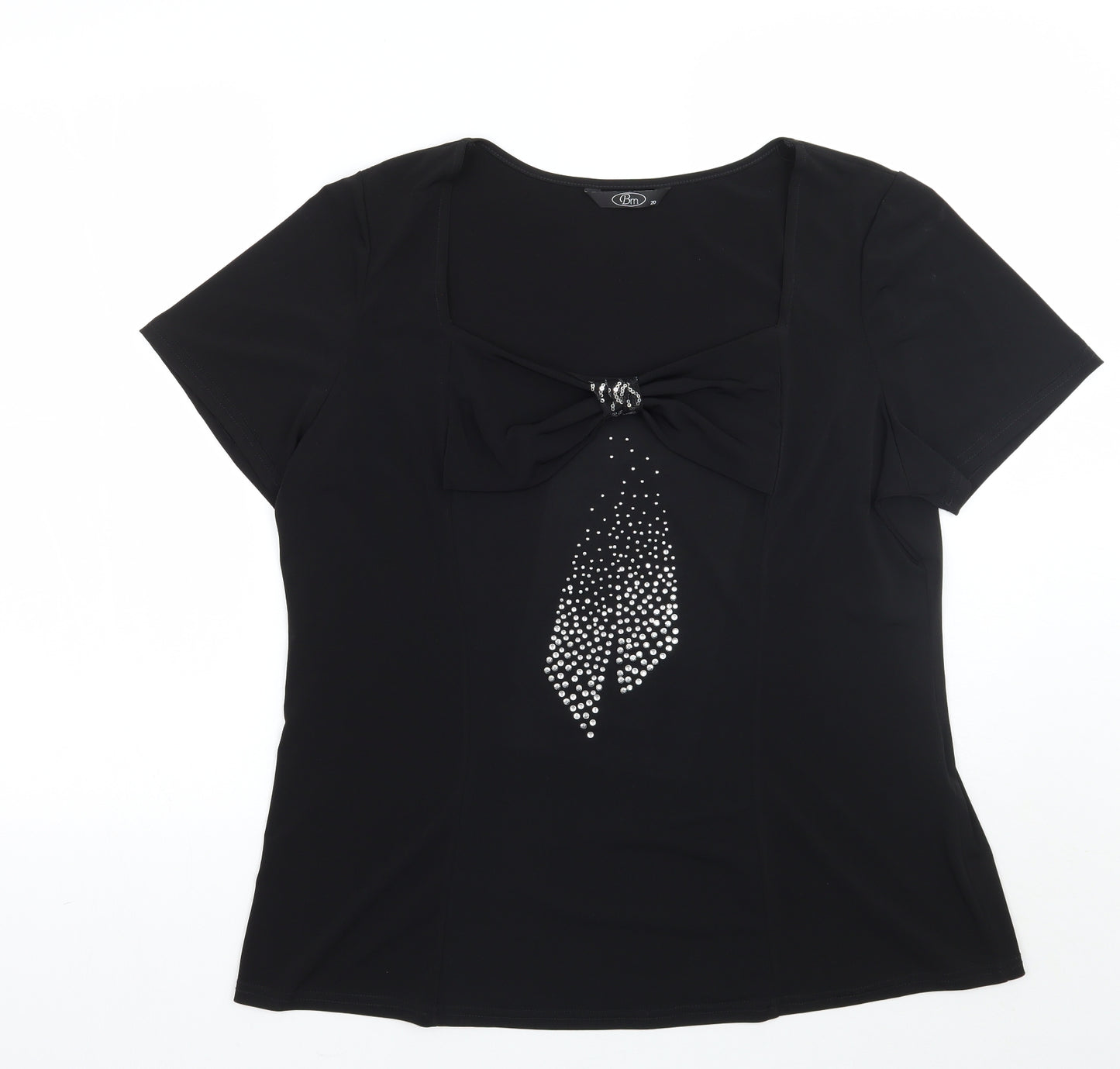 BM Womens Black   Basic T-Shirt Size 20