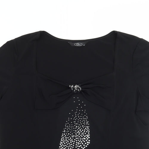 BM Womens Black   Basic T-Shirt Size 20