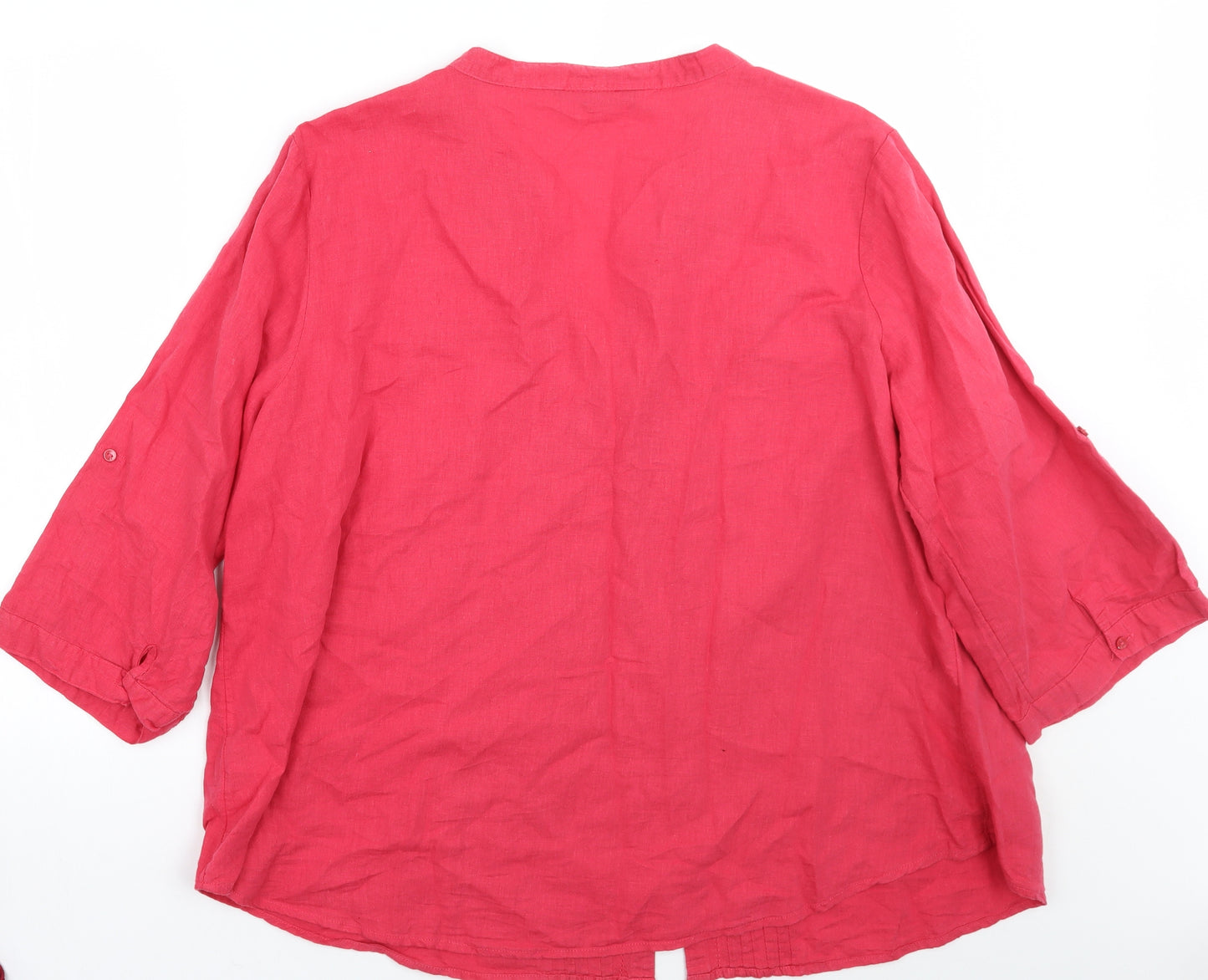 BM Womens Pink   Basic Button-Up Size 24