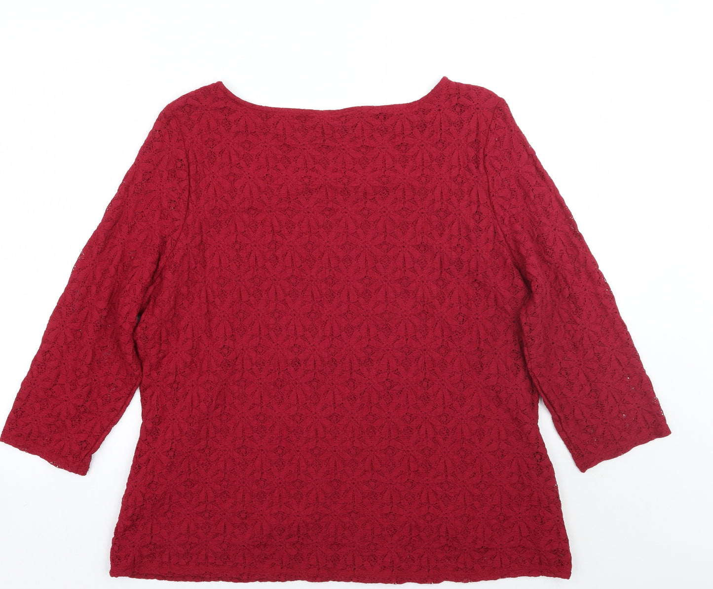 Bonmarché Womens Red Floral  Basic Blouse Size 22
