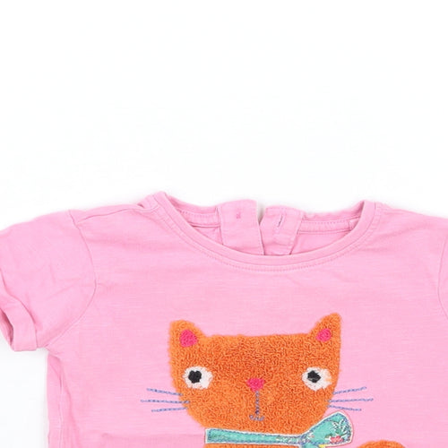NEXT Girls Pink   Basic T-Shirt Size 6-9 Months