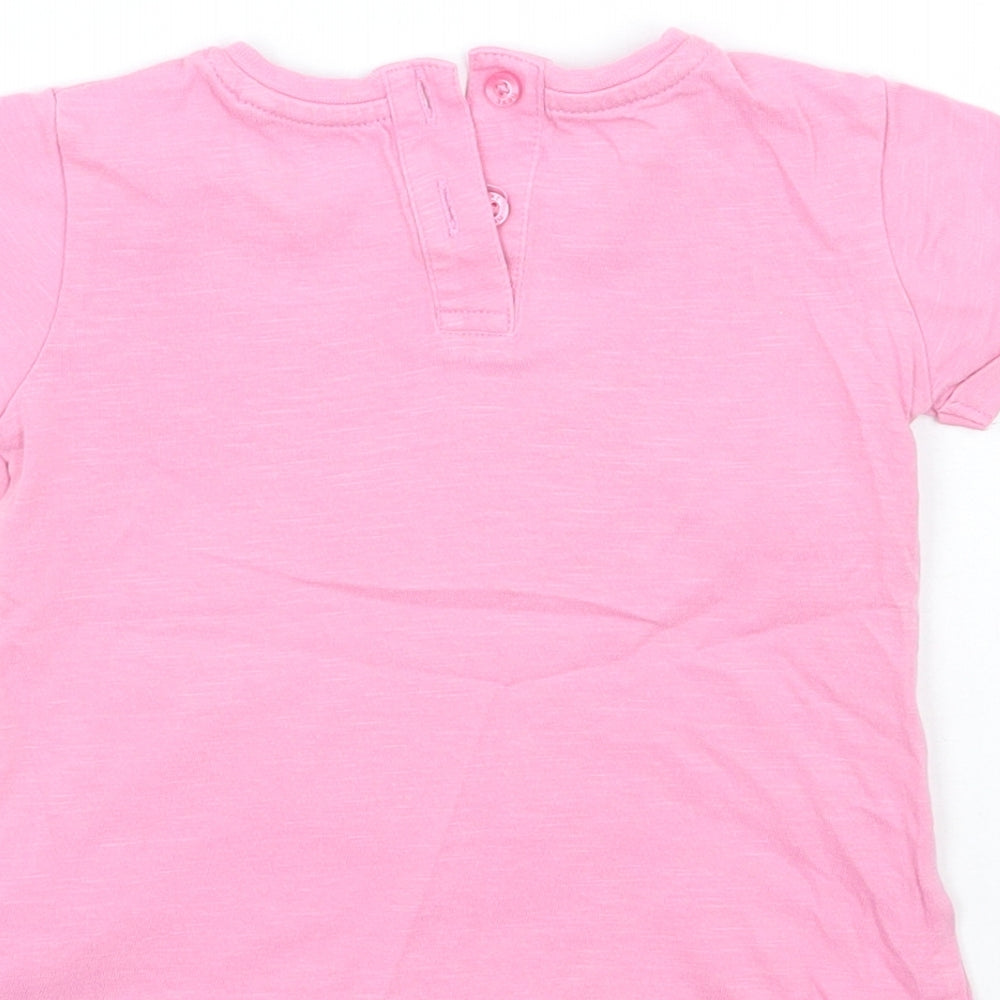 NEXT Girls Pink   Basic T-Shirt Size 6-9 Months