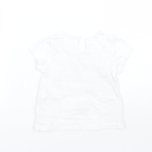 Matalan Girls White   Basic T-Shirt Size 6-9 Months