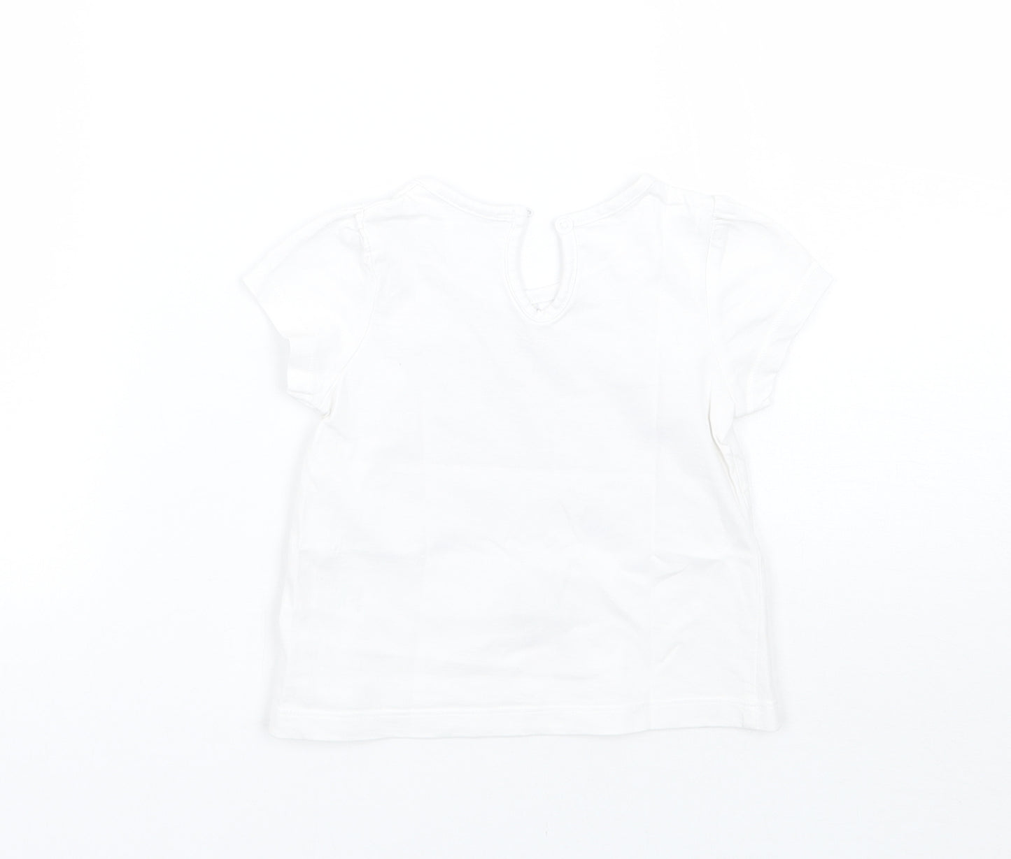 Matalan Girls White   Basic T-Shirt Size 6-9 Months