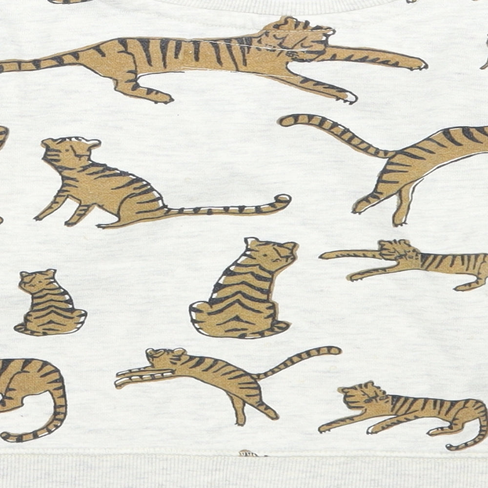 NEXT Boys Beige Animal Print  Pullover Jumper Size 6-9 Months