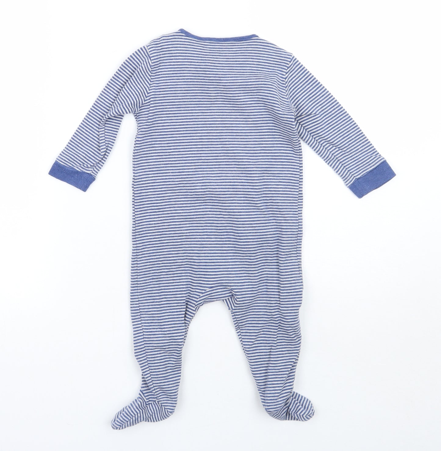NEXT Baby Blue Striped  Babygrow One-Piece Size 6-9 Months