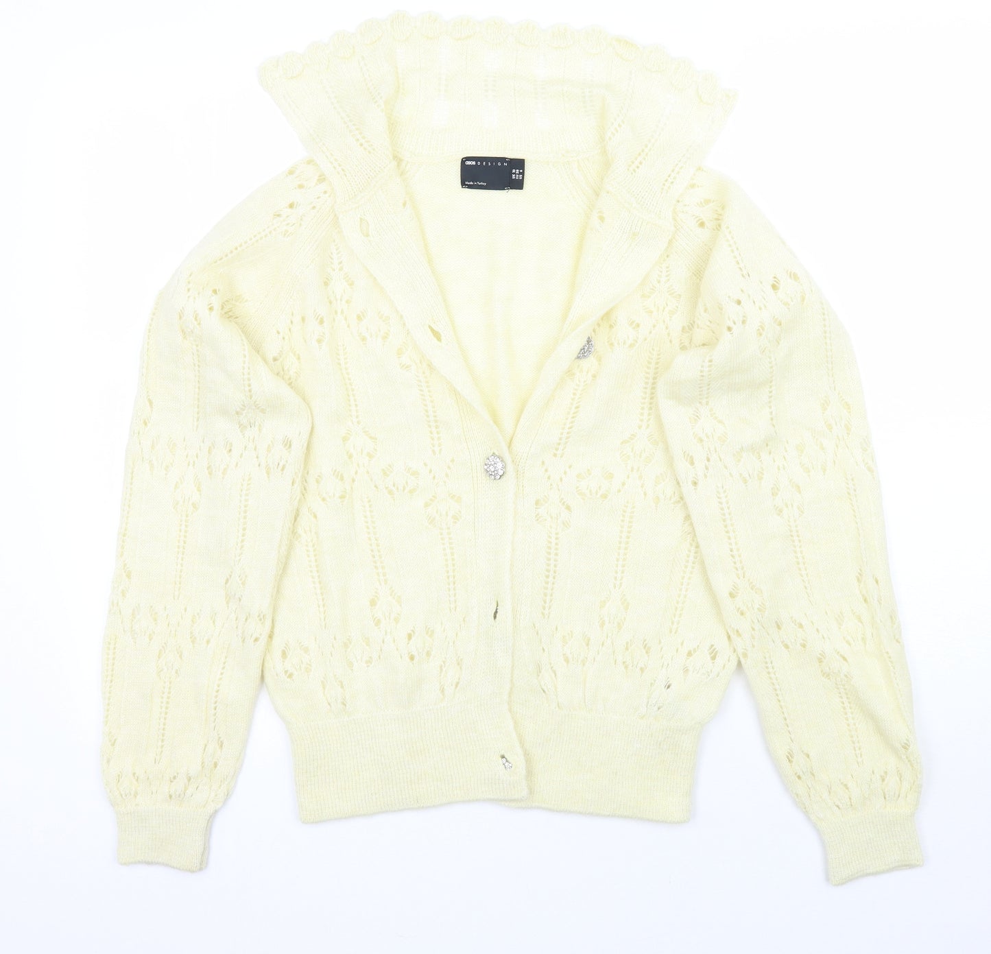 ASOS Womens Yellow   Cardigan Jumper Size 10