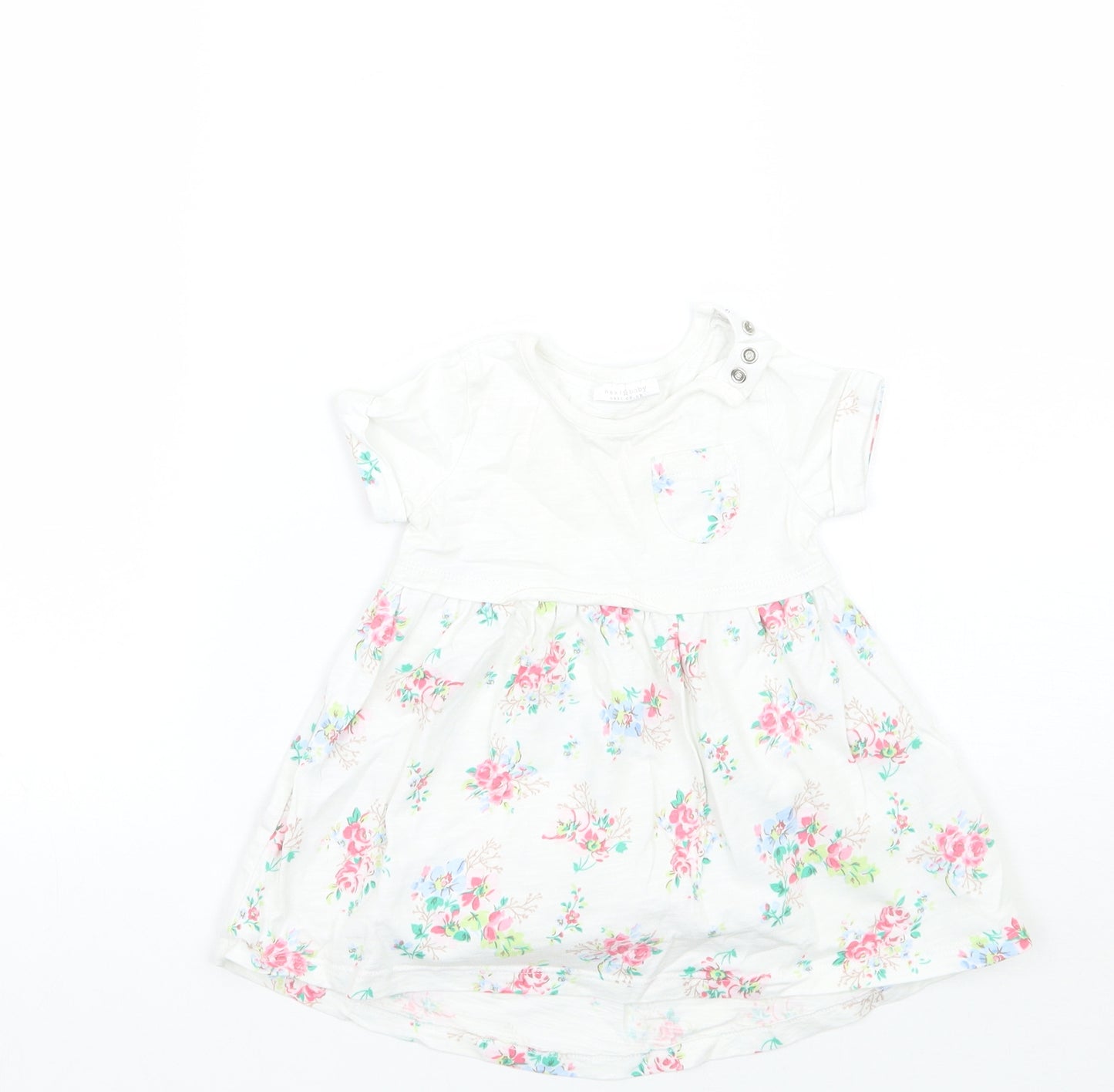 NEXT Girls White Floral  Basic T-Shirt Size 3-6 Months