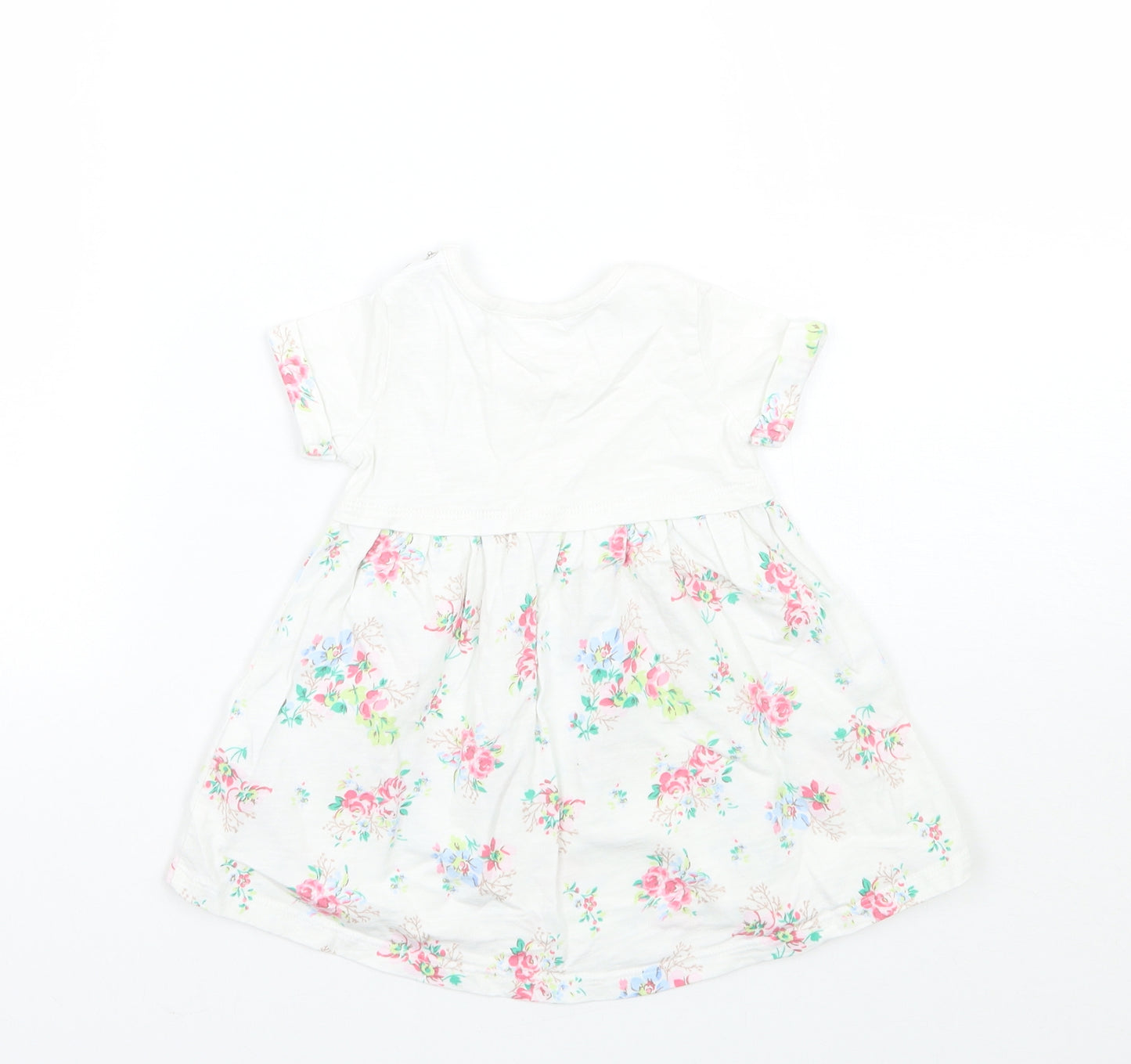 NEXT Girls White Floral  Basic T-Shirt Size 3-6 Months