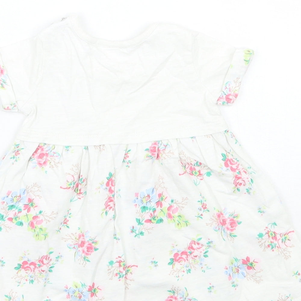 NEXT Girls White Floral  Basic T-Shirt Size 3-6 Months