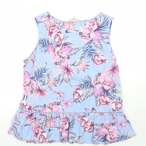 F&F Womens Blue Floral  Basic Blouse Size 18