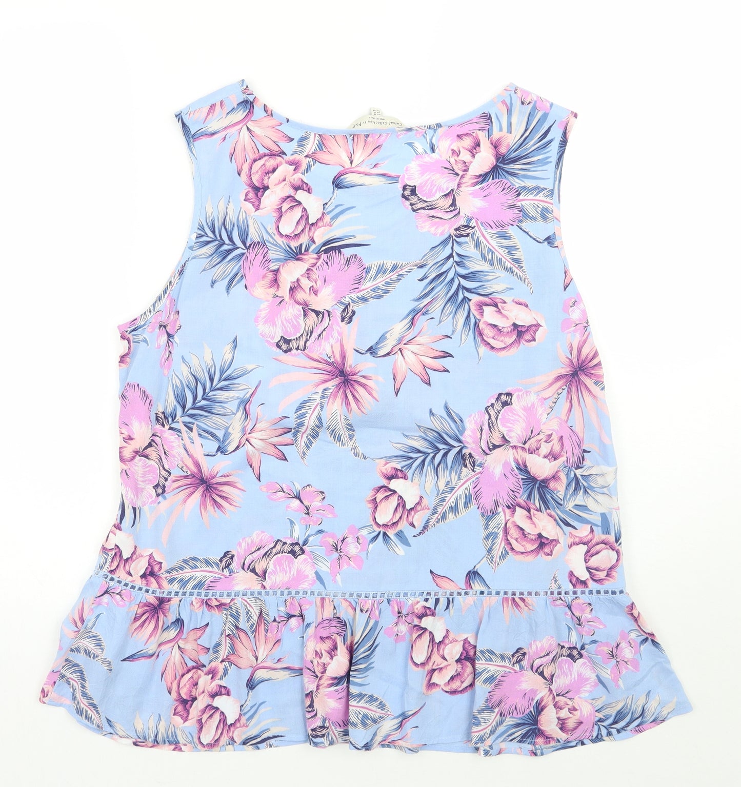 F&F Womens Blue Floral  Basic Blouse Size 18