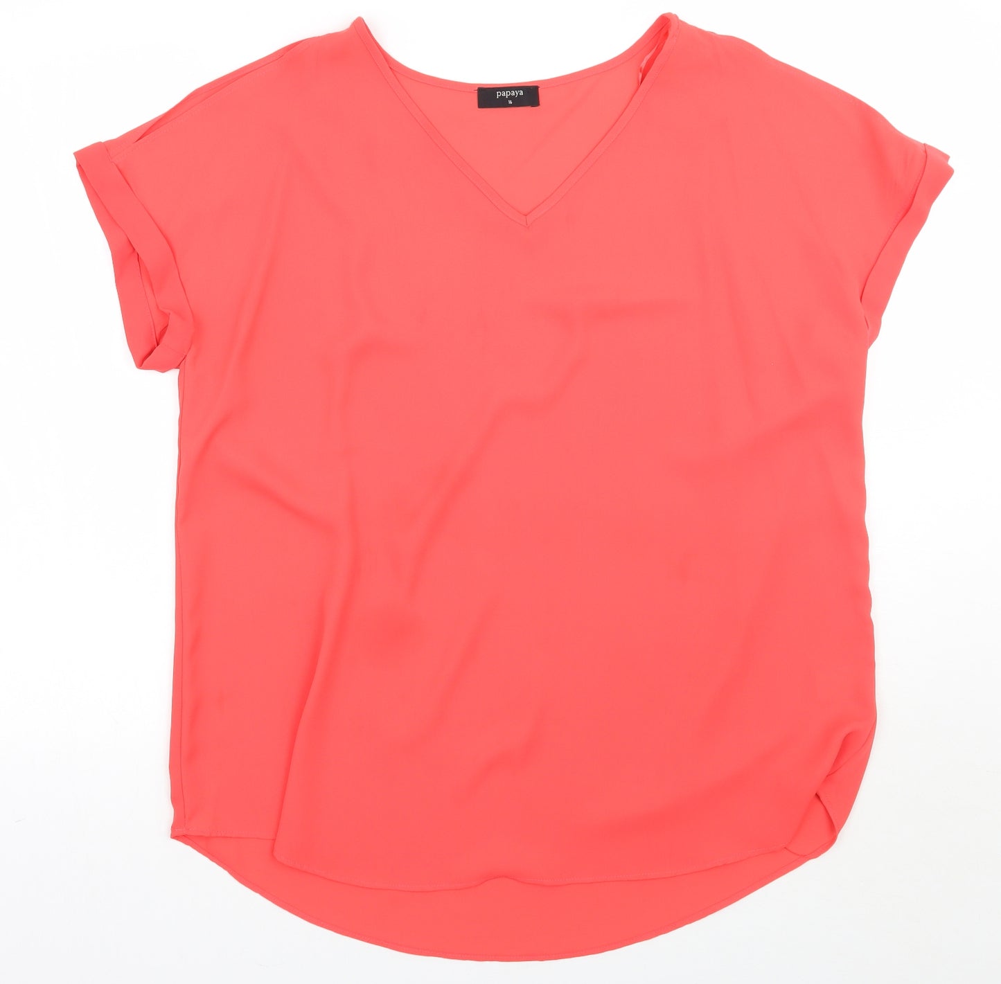 Papaya Womens Red   Basic Blouse Size 16