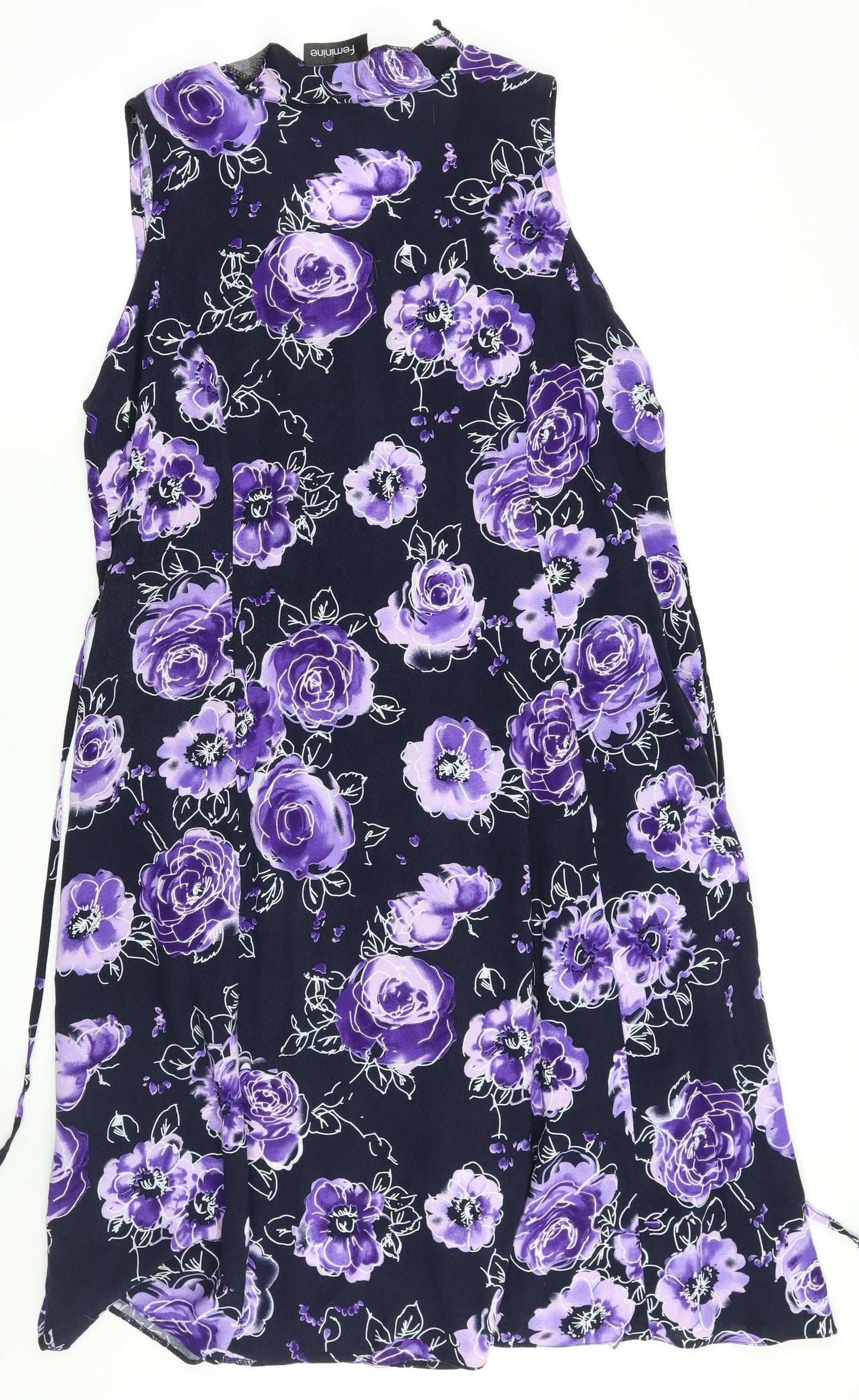 Feminine Womens Black Floral  A-Line  Size 16