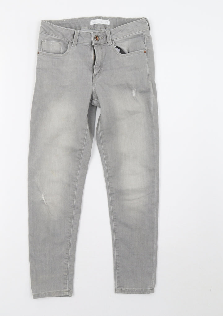Zara Girls Grey Denim Skinny Jeans Size 9 Months
