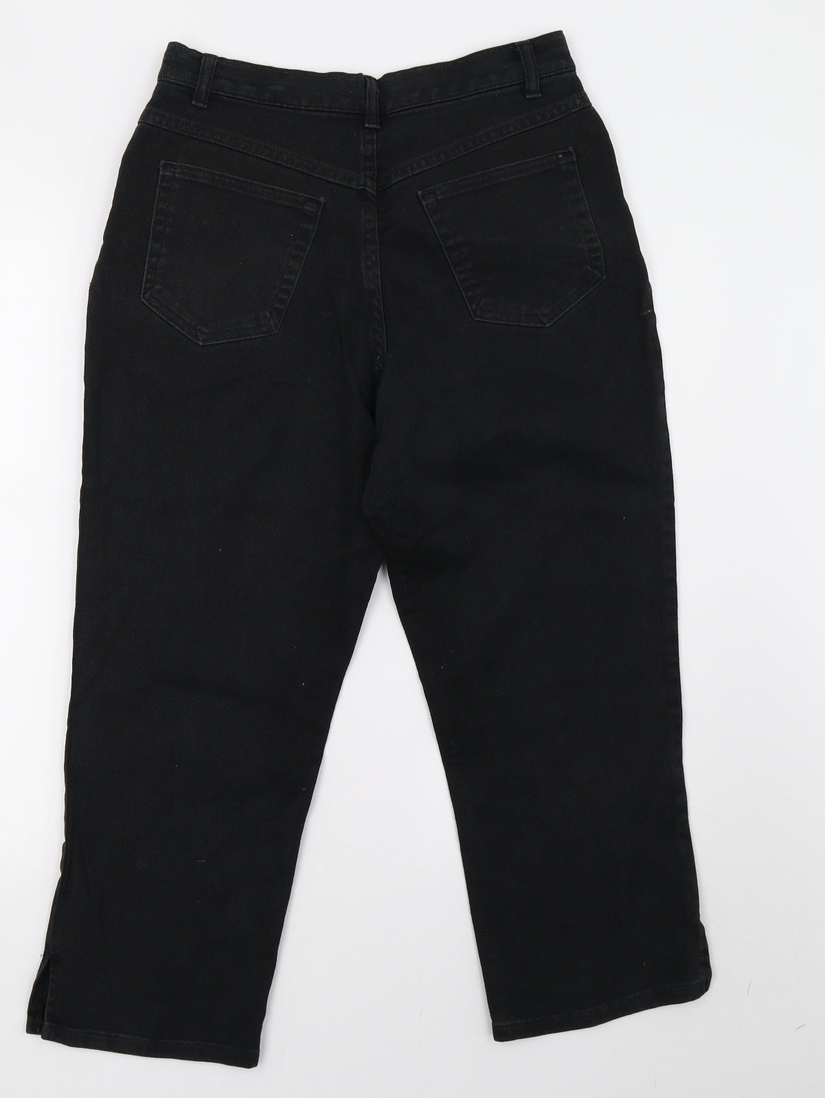 Marks and Spencer Womens Black   Straight Jeans Size 14 L26 in