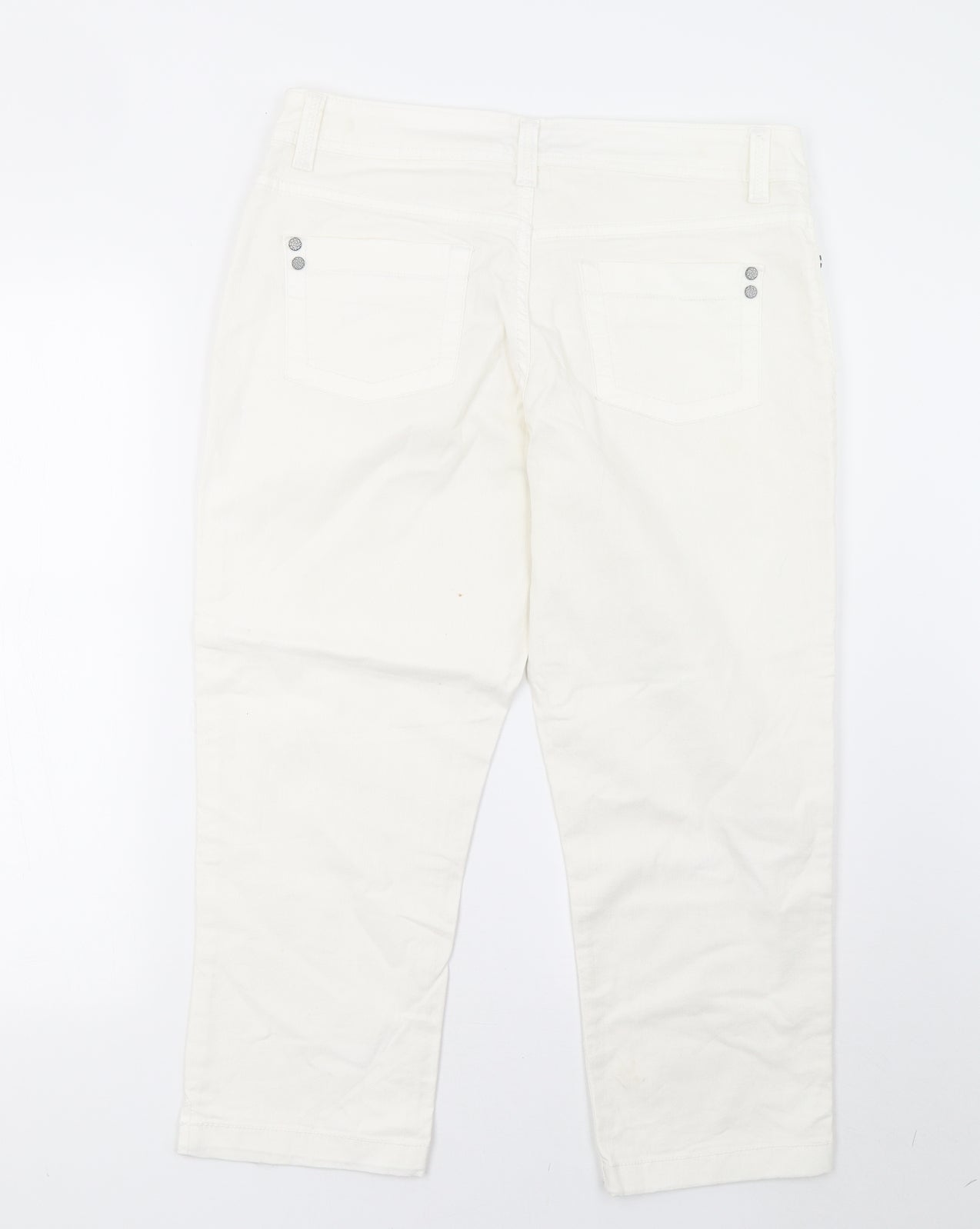 Cherokee Womens White  Denim Cropped Jeans Size 14 L23 in