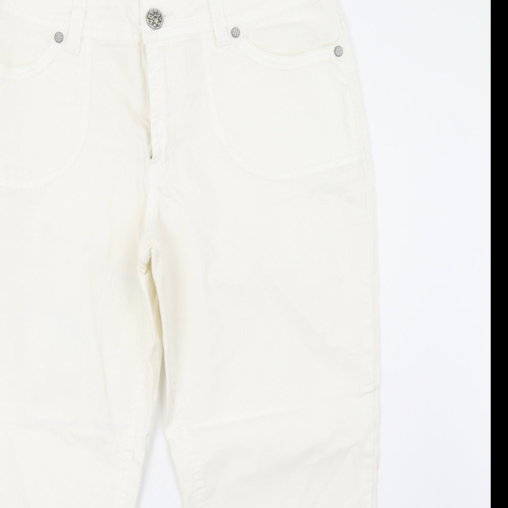 Cherokee Womens White  Denim Cropped Jeans Size 14 L23 in