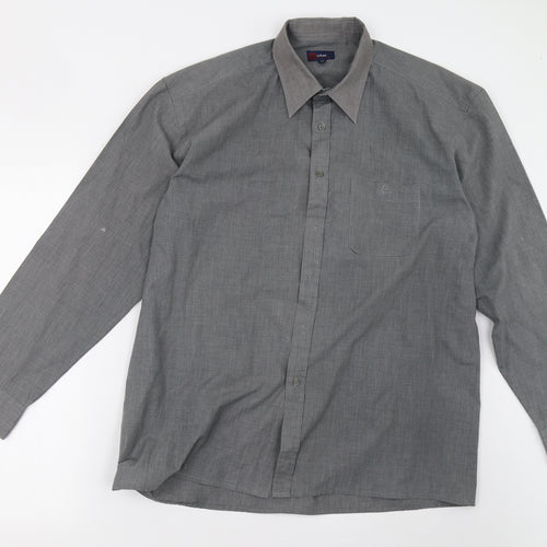 infuse Mens Grey    Button-Up Size XL