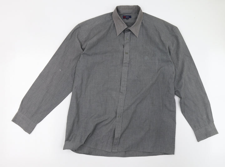 infuse Mens Grey    Button-Up Size XL