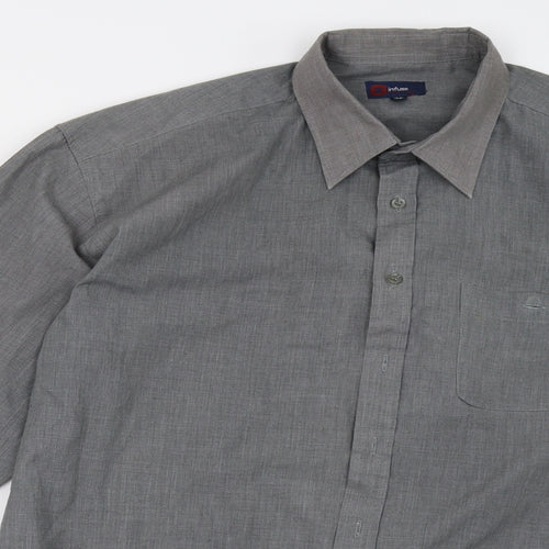 infuse Mens Grey    Button-Up Size XL
