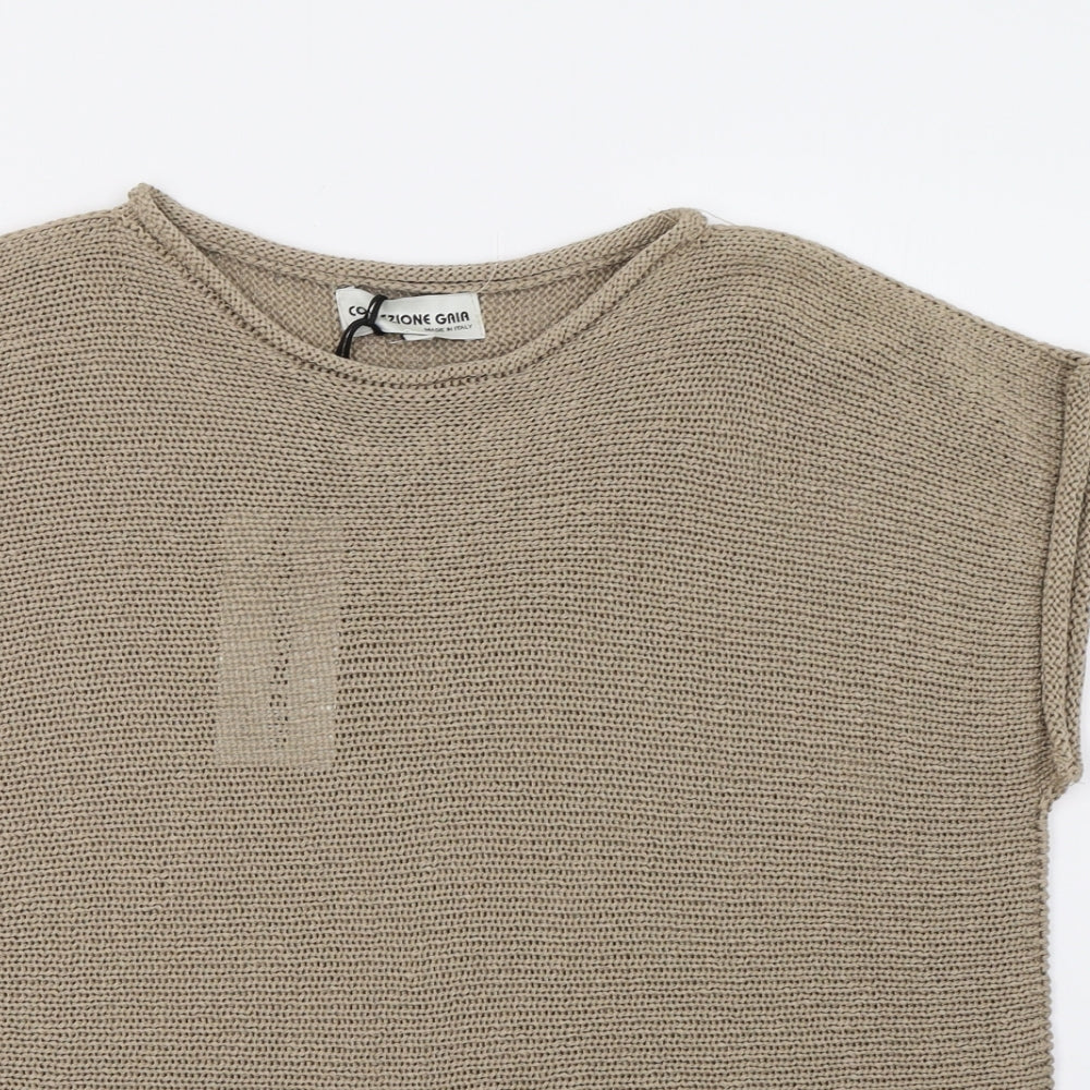collezione Womens Brown   Basic T-Shirt Size M