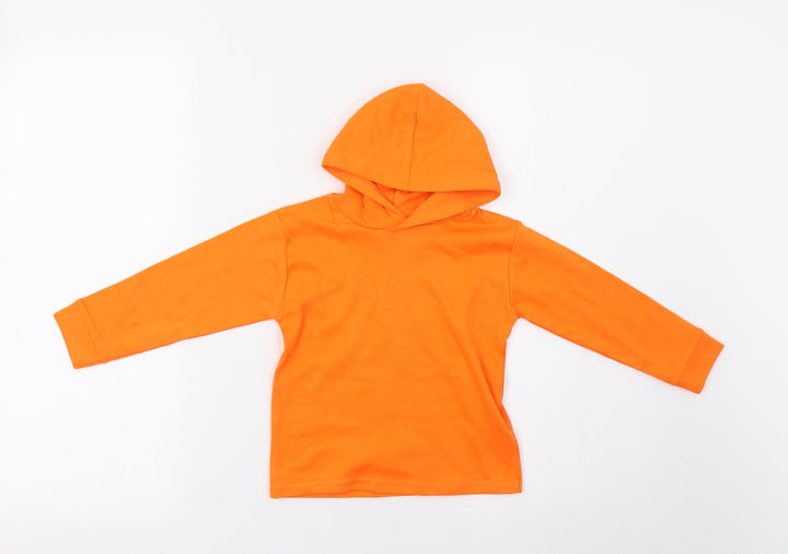 Preworn Boys Orange   Pullover Hoodie Size 2 Years