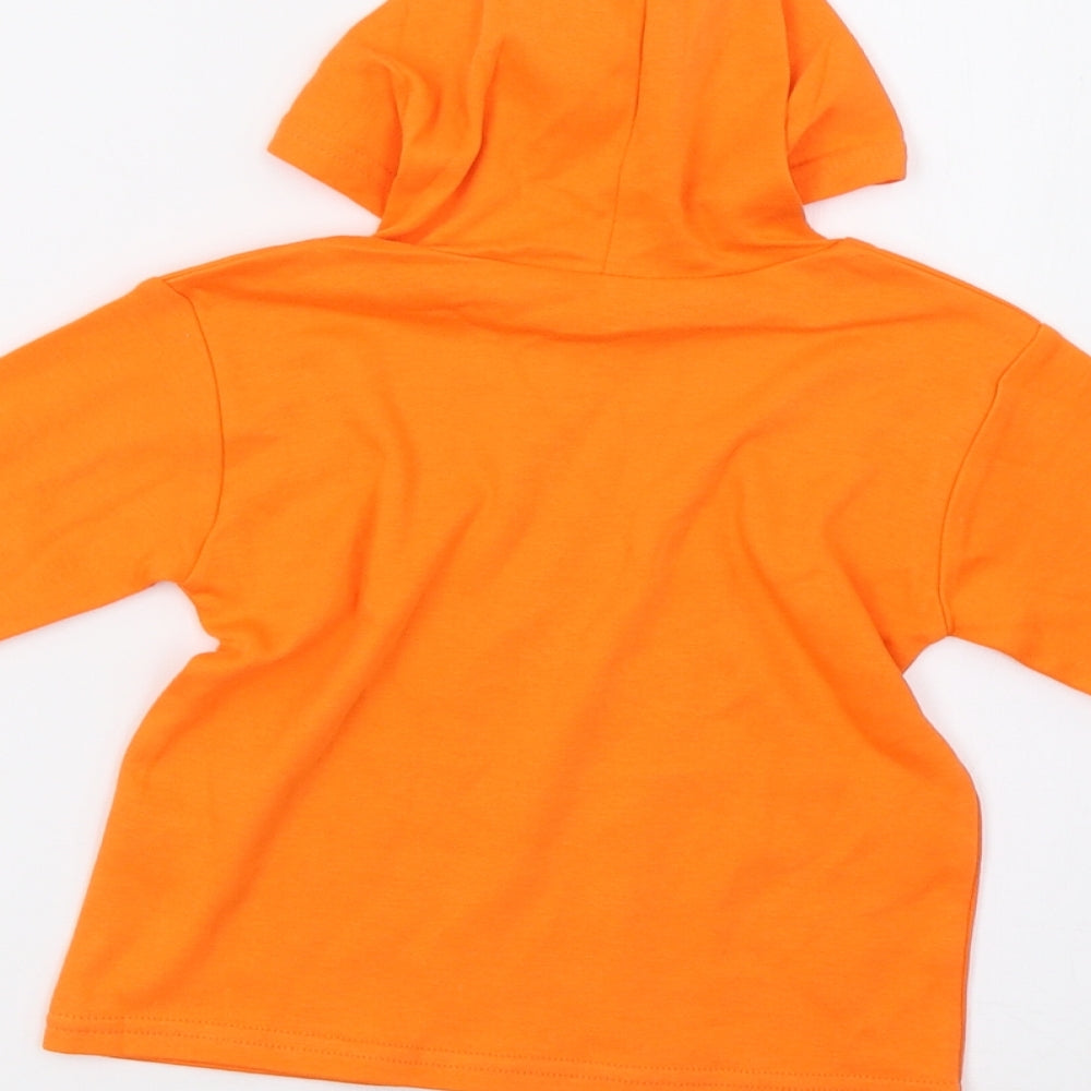 Preworn Boys Orange   Pullover Hoodie Size 2 Years